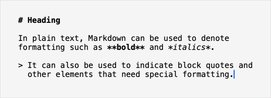 Markdown text.