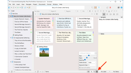 Organize Your Scrivener Project with the Corkboard