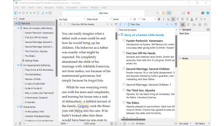 See More of Your Project: Splitting the Scrivener Editor