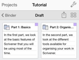 The Vapour Trail of Scrivener for iOS