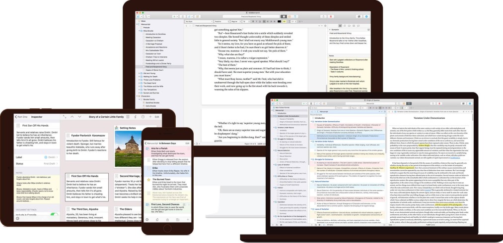 Scrivener on different devices