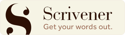 Scrivener badge cream